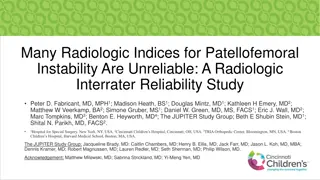 Reliability Study on Radiologic Indices for Patellofemoral Instability