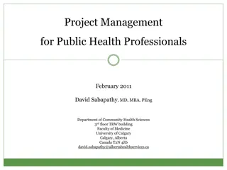 Project Management for Public Health Professionals