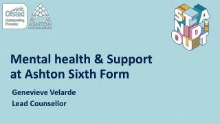 Mental Health Support and Counseling Services at Ashton Sixth Form by Genevieve Velarde