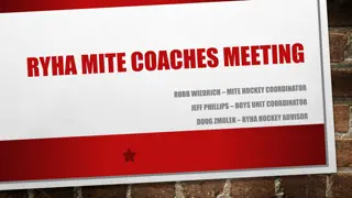 Coaching Requirements and Schedules for Volunteers