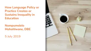 Language Policy and Inequality in Education