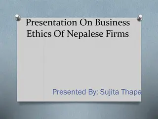Business Ethics of Nepalese Firms: Practices and Challenges