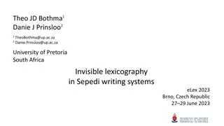 Invisible Lexicography in Sepedi Writing Systems