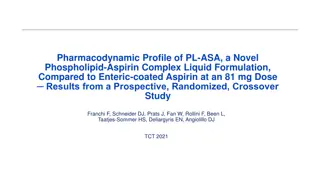 Pharmacodynamic Profile of PL-ASA vs. Enteric-coated Aspirin at 81 mg Dose