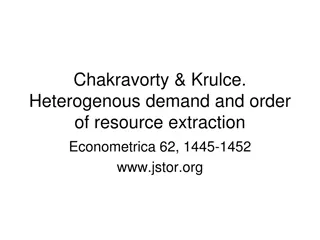 Resource Extraction and Market Dynamics