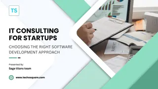 IT Consulting for Startups: Choosing the Right Software Development Approach.