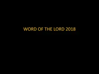 Build Again on Old Foundations - 2018 Word of the Lord