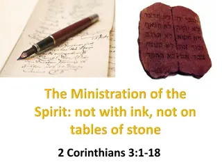 Paul's Ministry in New Covenant Contrasted by Glory