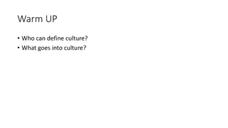 Culture and Diversity