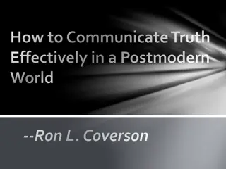 How to Communicate Truth Effectively in a Postmodern World