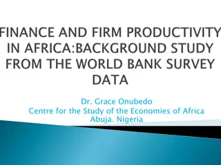 Finance and Productivity in Africa: Implications and Solutions