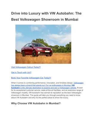 Drive into Luxury with VW Autobahn_ The Best Volkswagen Showroom in Mumbai