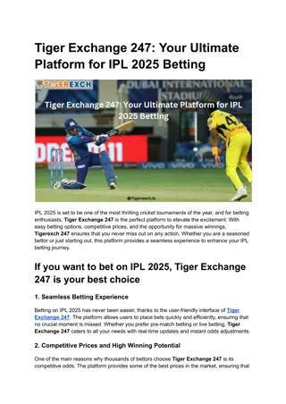 Tiger Exchange 247_ Your Ultimate Platform for IPL 2025 Betting