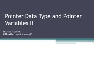 Pointer Data Type and Variables in C++
