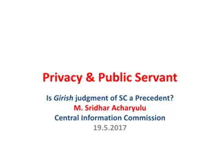 Privacy Rights of Public Servants in India