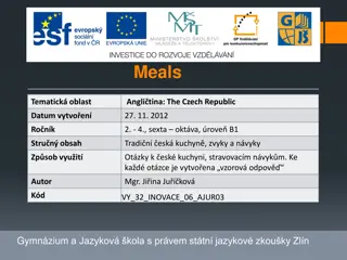 Czech Cuisine and Eating Habits Overview