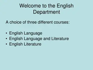 English Department Course Overview