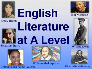 English Literature at A Level - Texts and Expectations