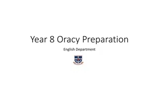 Oracy Preparation for Year 8 Students