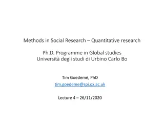Quantitative Research Techniques for Identifying Causal Relationships