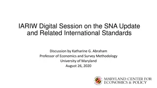IARIW Digital Session on SNA Update and Related International Standards Discussion