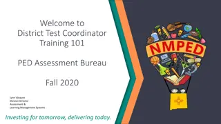 District Test Coordinator Training Fall 2020