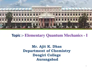 Elementary Quantum Mechanics Overview at Deogiri College Aurangabad