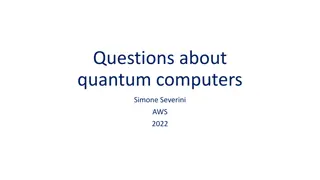 Questions about quantum computers