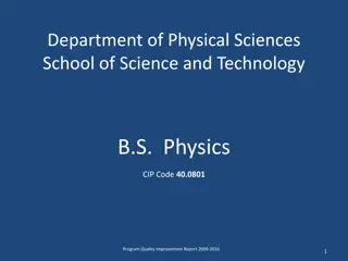 Student-Learning and Program Objectives in Physics Curriculum