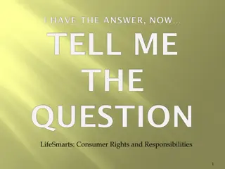 Consumer Rights and Responsibilities