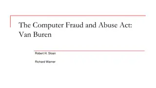 The Computer Fraud and Abuse Act: Van Buren