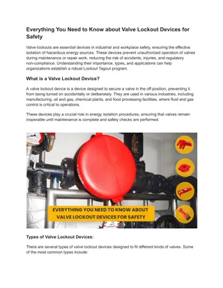 You Need to Know about Valve Lockout Devices for Safety