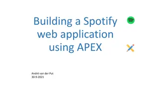 Building a Spotify web application Using APEX