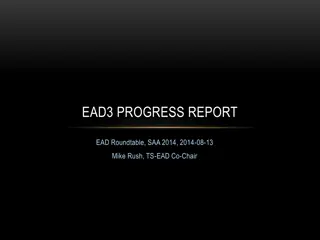 EAD3 PROGRESS REPORT