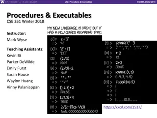 Procedures & Executables