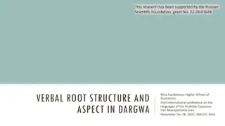 VERBAL ROOT STRUCTURE AND ASPECT IN DARGWA