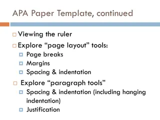 APA Paper Template, continued