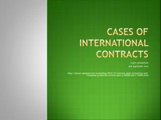 CASES OF INTERNATIONAL CONTRACTS