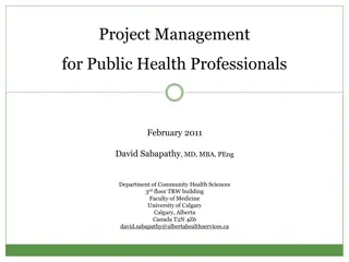 Project Management for Public Health Professionals