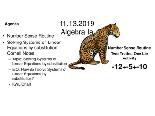 Reasoning with Equations & Inequalities: Solving Linear Expressions