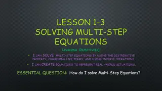 Solving Multi-Step Equations Using Inverse Operations