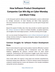 How Software Product Development Companies Can Win Big on Cyber Monday and Black Friday - 14 March