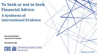 International Evidence on Financial Advice
