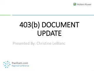 403(b) Document Update and Restatement Information