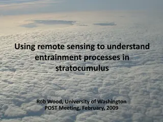 Using Remote Sensing for Entrainment Processes