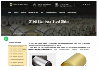 316TI Stainless Steel Shim