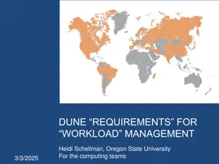 DUNE Requirements for Workload Management