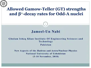 New Aspects of GT Strengths and Decay Rates in Odd-A Nuclei