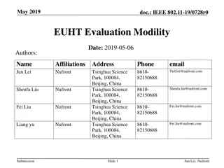Preliminary Results of EUHT Simulations on Mobility in Rural eMBB Scenario
