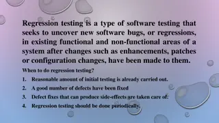 Regression Testing in Software: Overview and Methodology